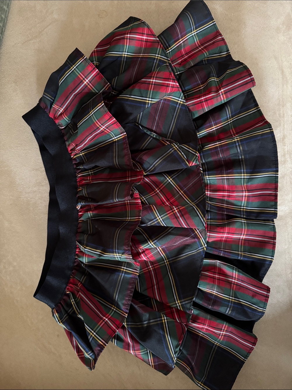 Ralph Lauren Red and Green Plaid Ruffle Skirt
